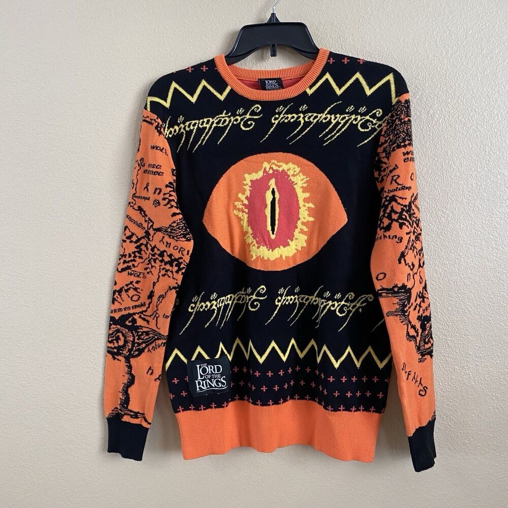 New Size XS The‎ Lord of the Rings Eye of Sauron Patterned Sweater BoxLunch